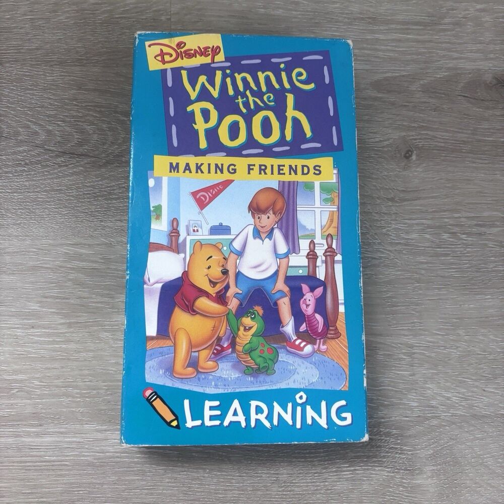 Disney Winnie the Pooh Making Friends VHS Tape 1990s Vintage Learning Home Video